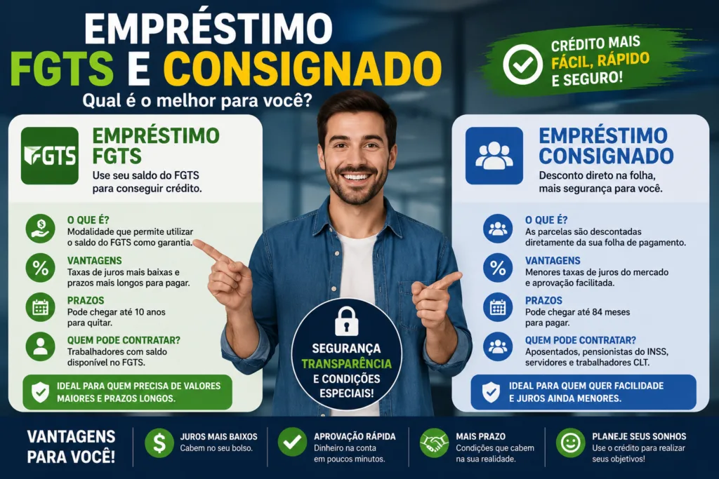 Empréstimo FGTS e Consignado: Qual Vale Mais a Pena Para Conseguir Crédito Com Juros Menores?