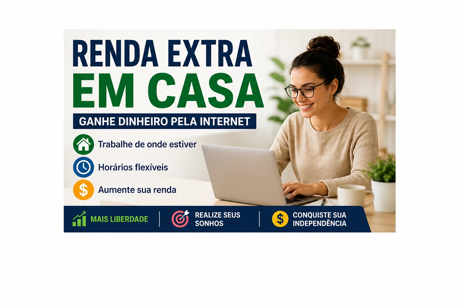 Renda Extra em Casa: Como Ganhar Dinheiro Pela Internet e Melhorar Sua Vida Financeira